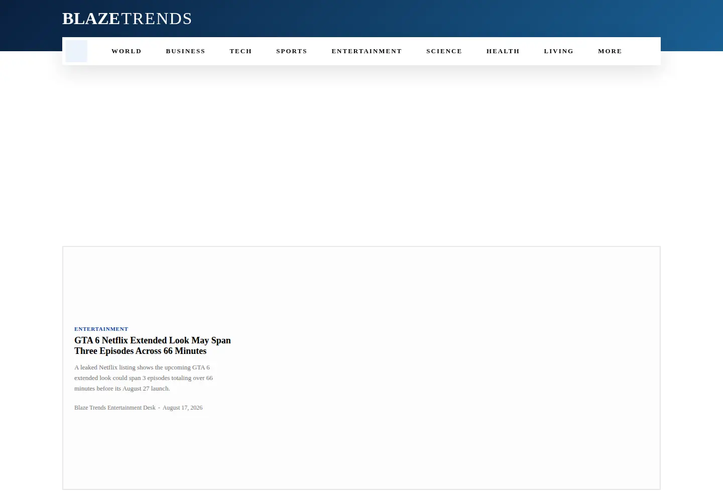 Screenshot of blazetrends.com