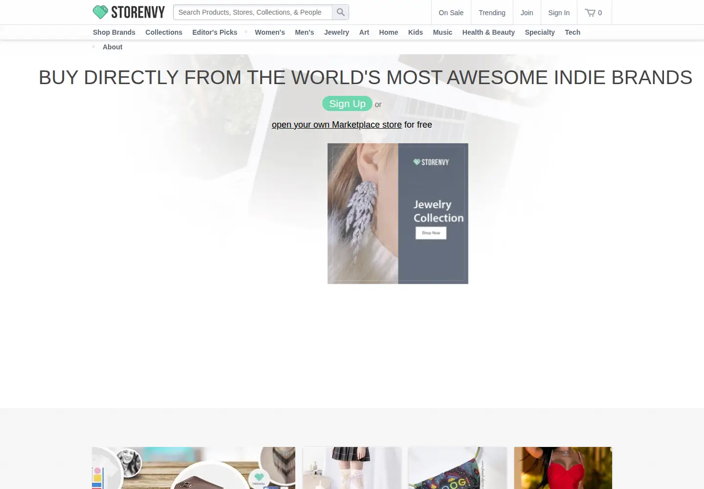 Screenshot of storenvy.com