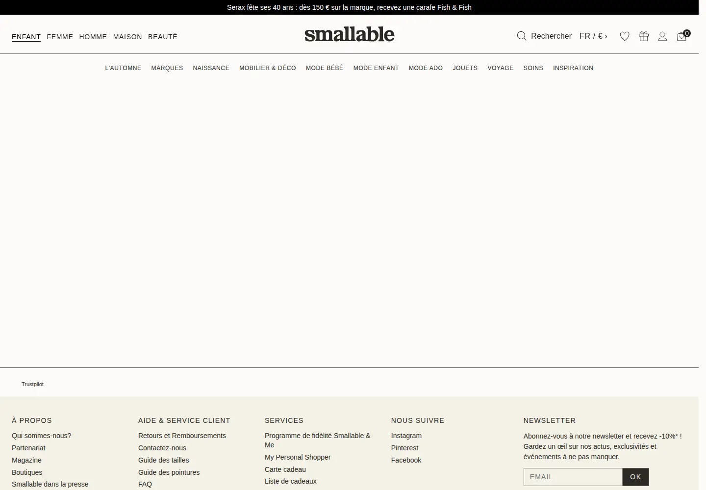 Screenshot of smallable.com