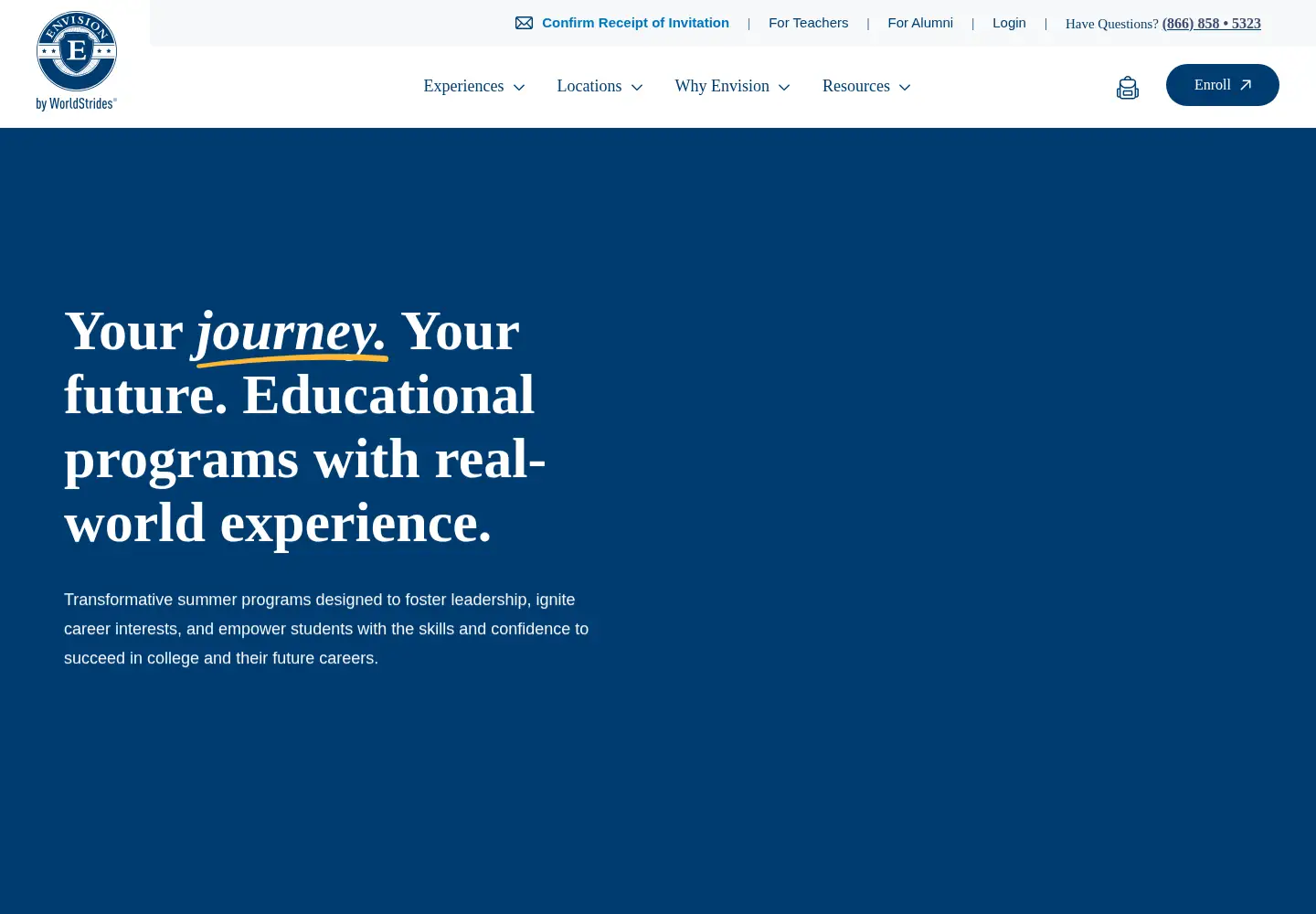 Screenshot of envisionexperience.com