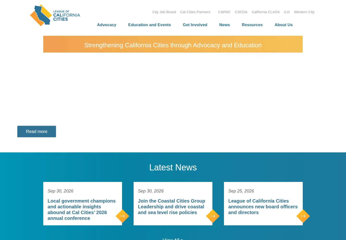 Screenshot of cacities.org