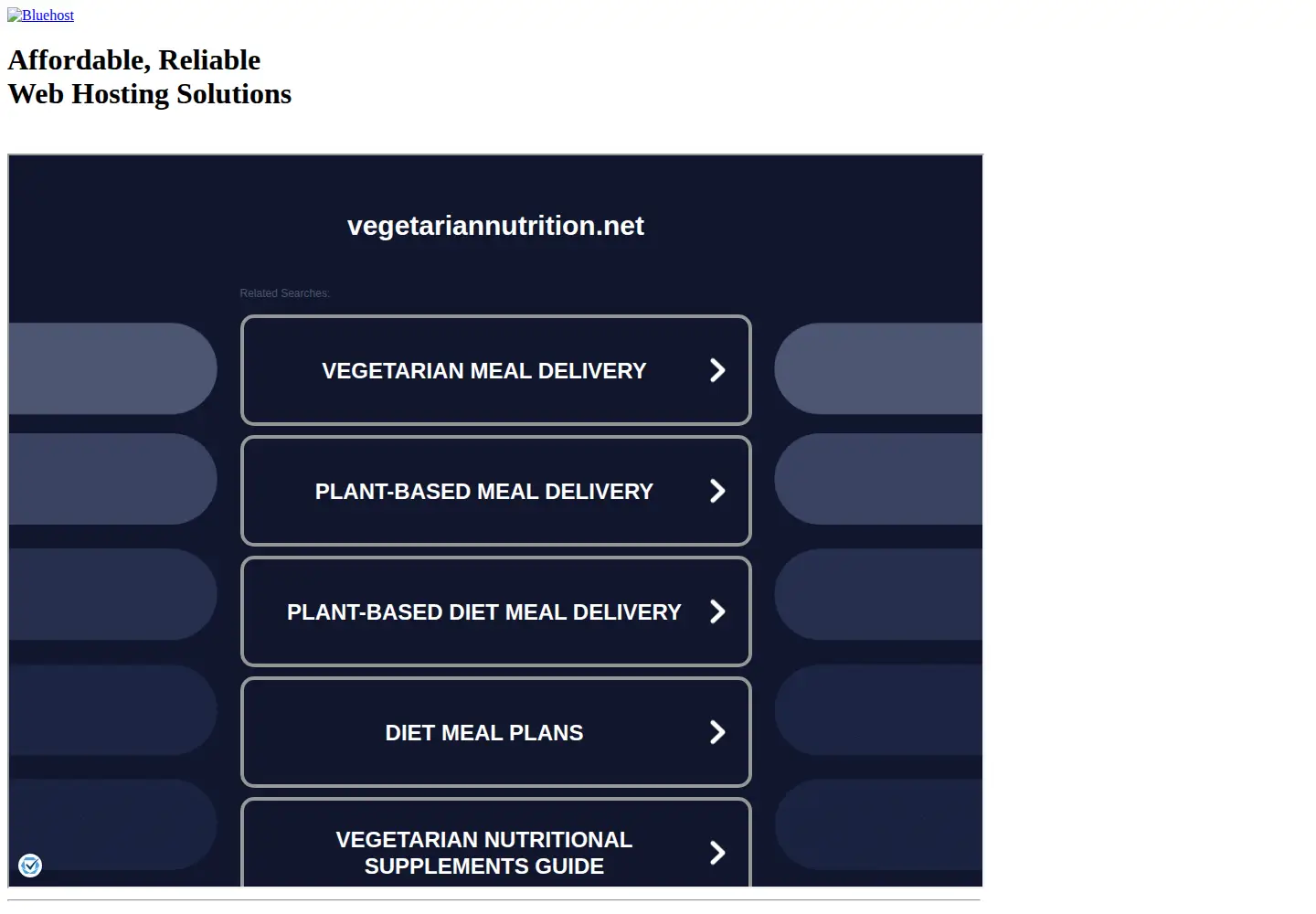 Screenshot of vegetariannutrition.net