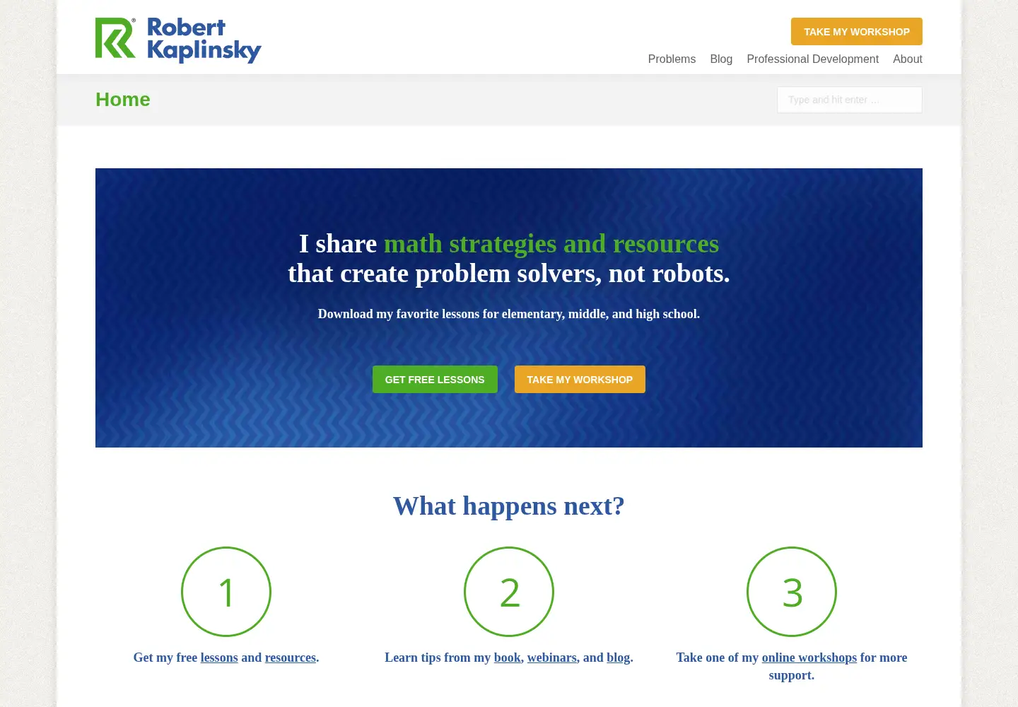 Screenshot of robertkaplinsky.com