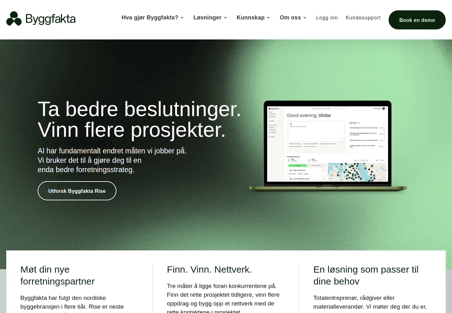 Screenshot of byggfakta.no