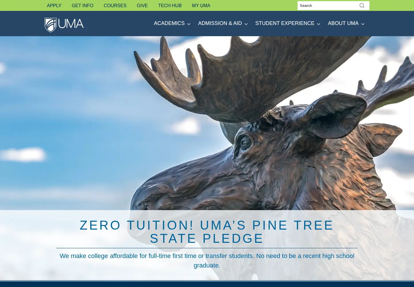Screenshot of uma.edu