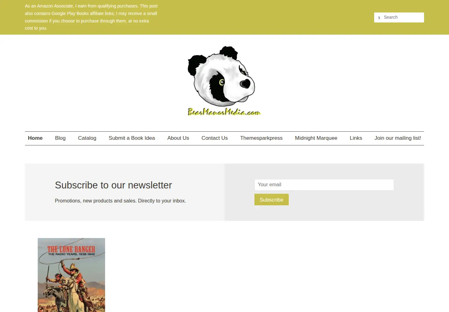Screenshot of bearmanormedia.com