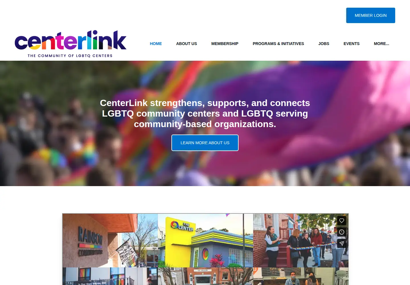 Screenshot of lgbtqcenters.org