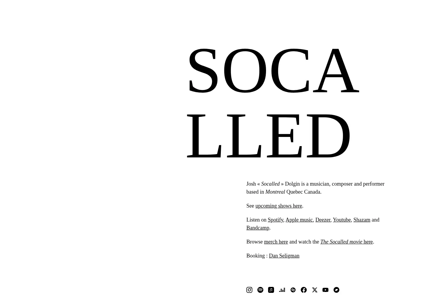 Screenshot of socalledmusic.com
