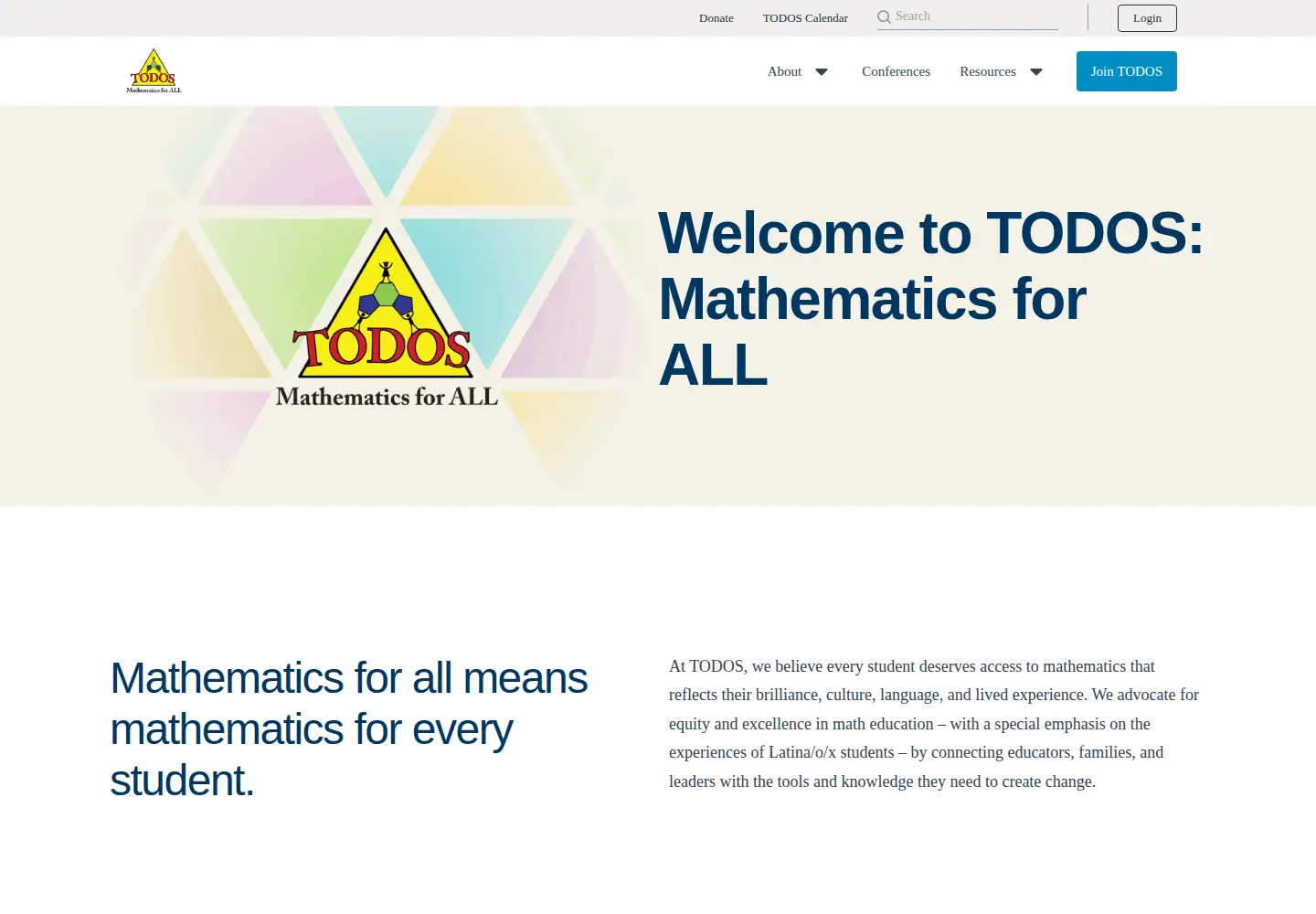 Screenshot of todos-math.org