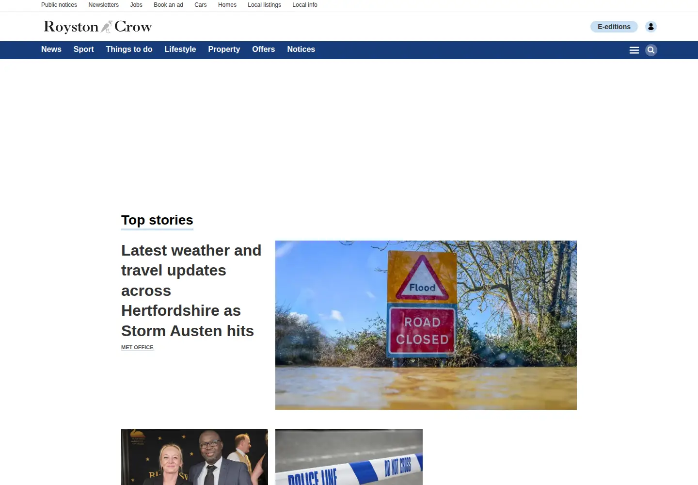 Captured homepage of royston-crow.co.uk in the current scan