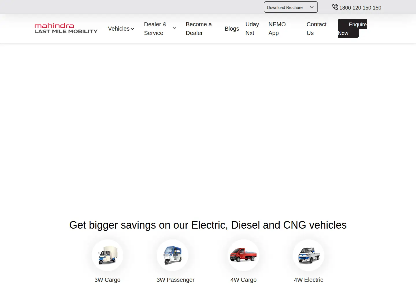 Screenshot of mahindralastmilemobility.com
