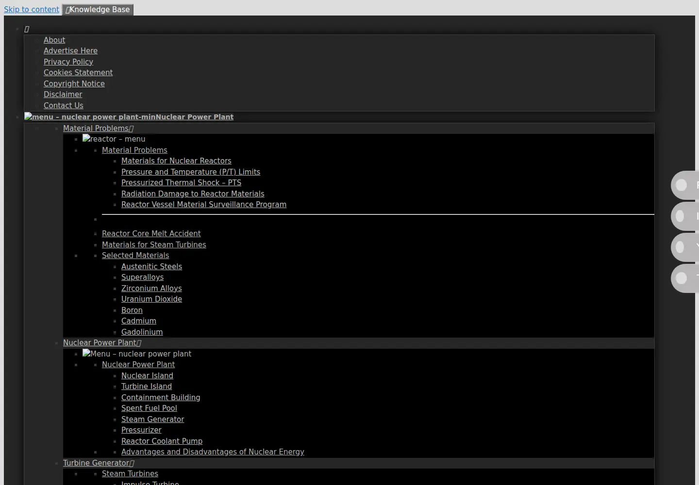 Captured homepage of nuclear-power.net in the current scan
