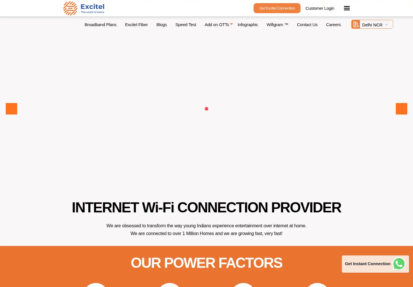 Screenshot of excitel.com