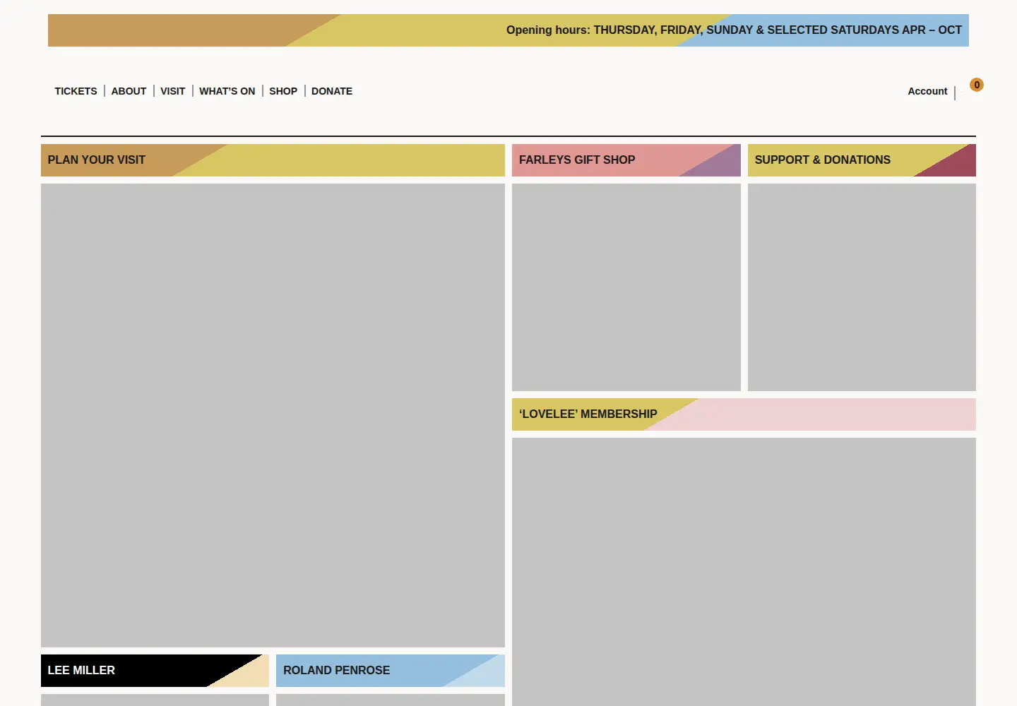 Screenshot of farleyshouseandgallery.co.uk