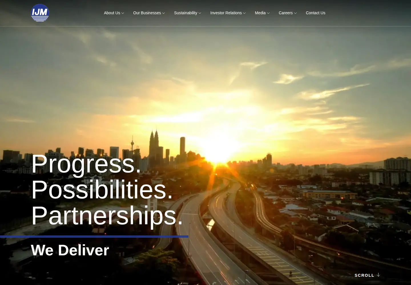 Captured homepage of ijm.com in the current scan