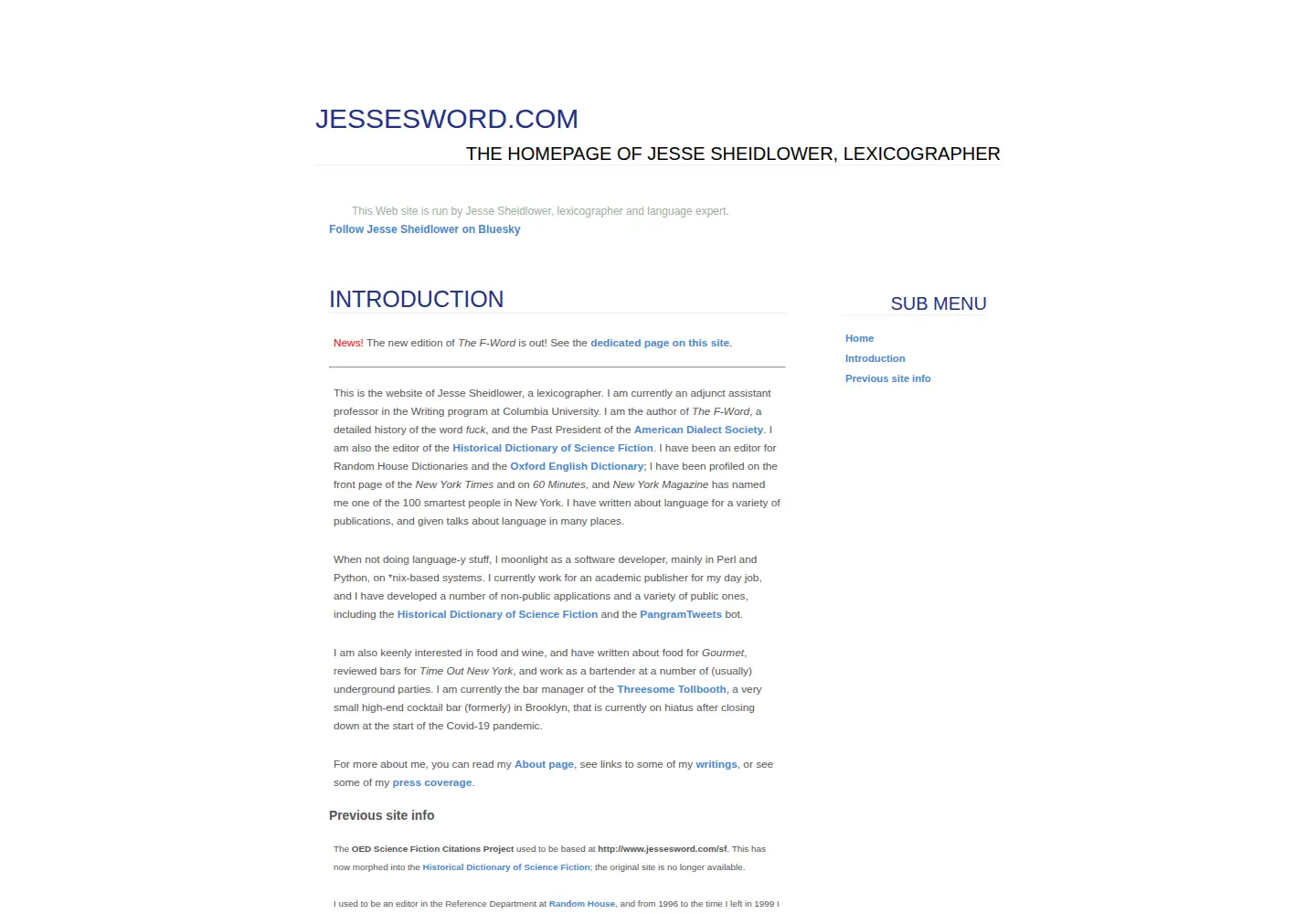 Screenshot of jessesword.com