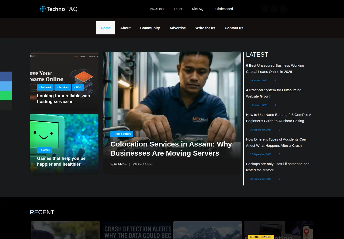 Screenshot of technofaq.org