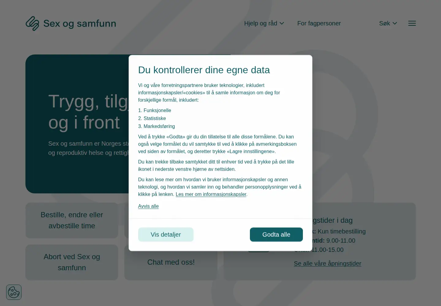 Screenshot of sexogsamfunn.no