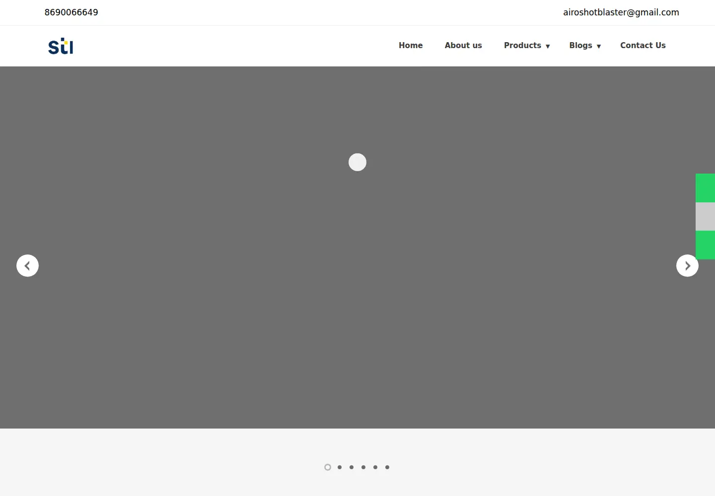 Screenshot of shotsblastingmachine.com