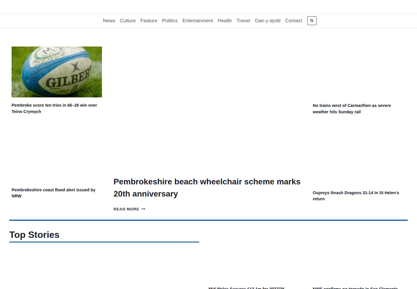 Screenshot of thenational.wales