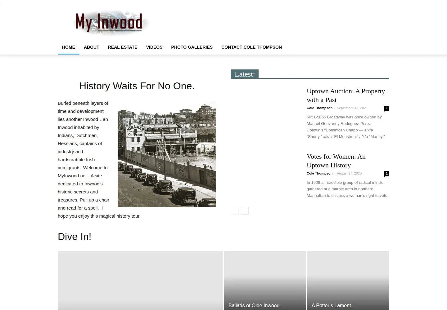 Captured homepage of myinwood.net in the current scan