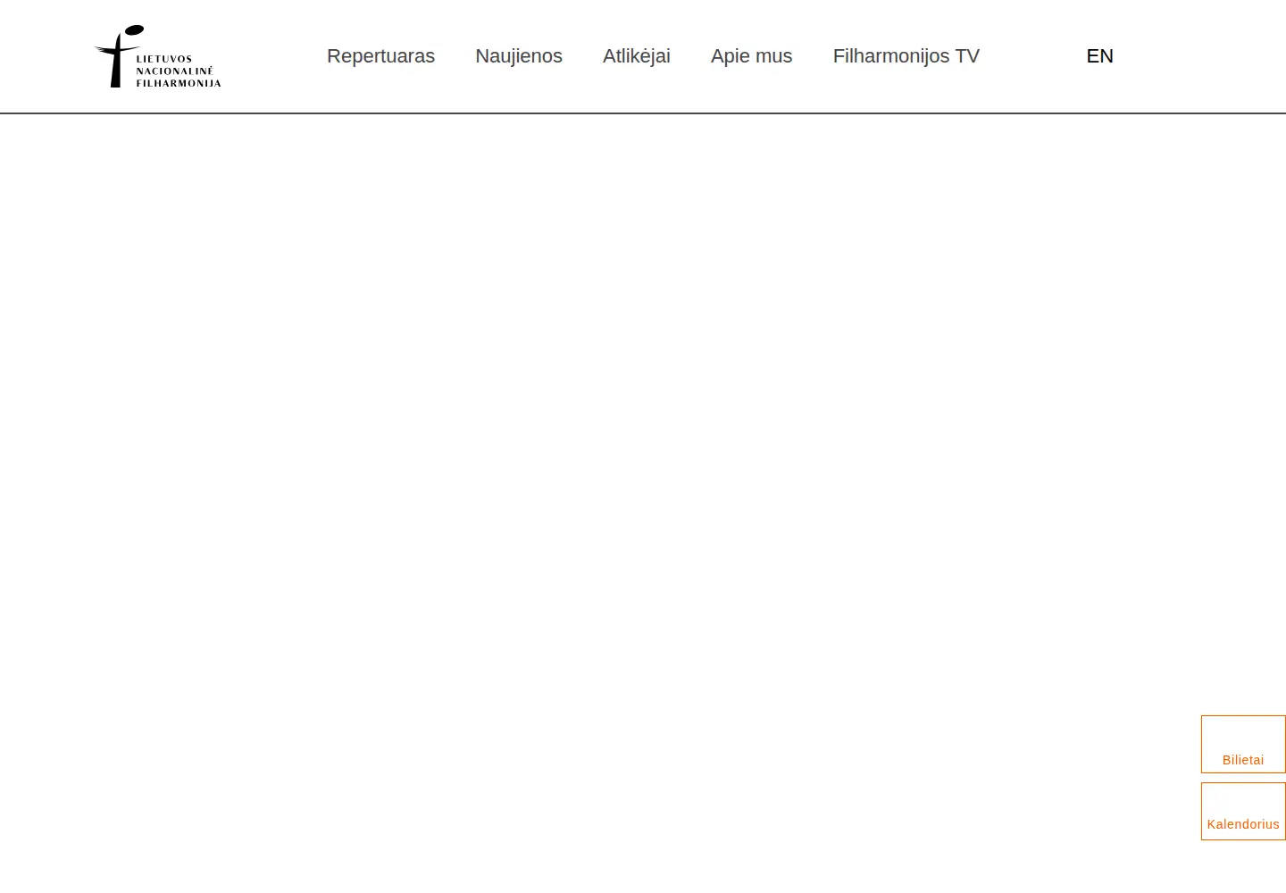 Captured homepage of filharmonija.lt in the current scan