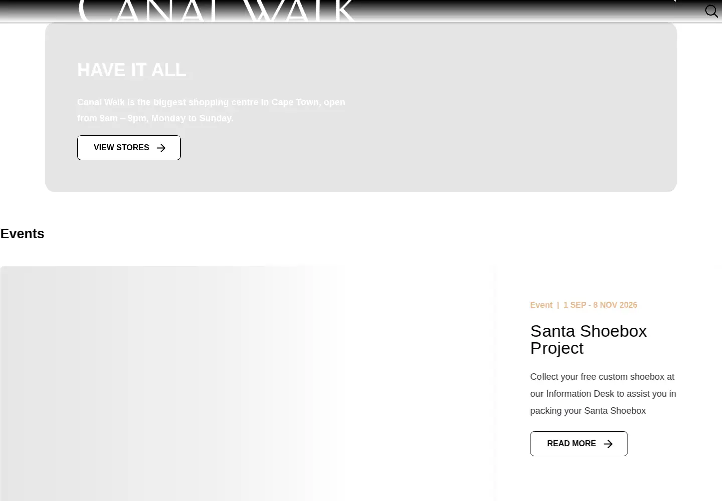 Screenshot of canalwalk.co.za