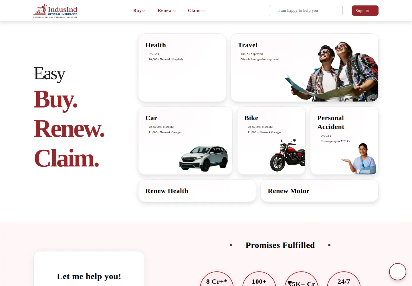 Captured homepage of reliancegeneral.co.in in the current scan