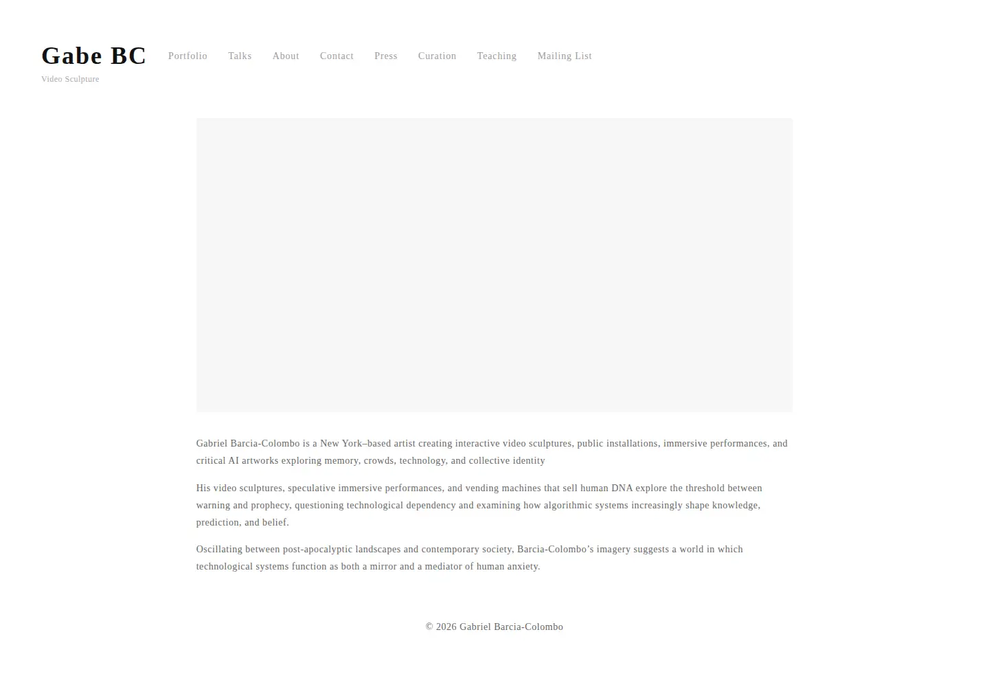 Captured homepage of gabebc.com in the current scan