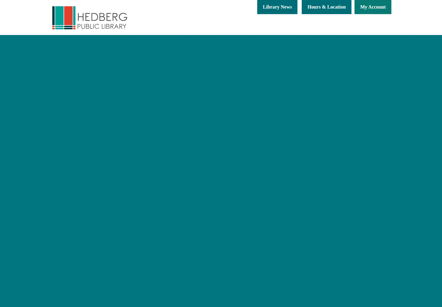 Captured homepage of hedbergpubliclibrary.org in the current scan