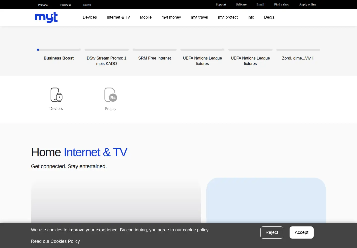 Screenshot of myt.mu