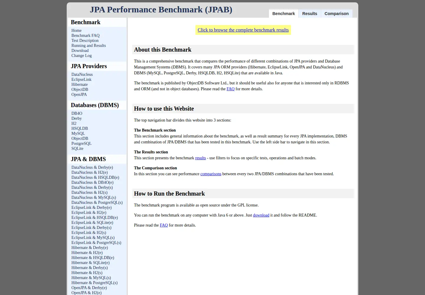 Captured homepage of jpab.org in the current scan