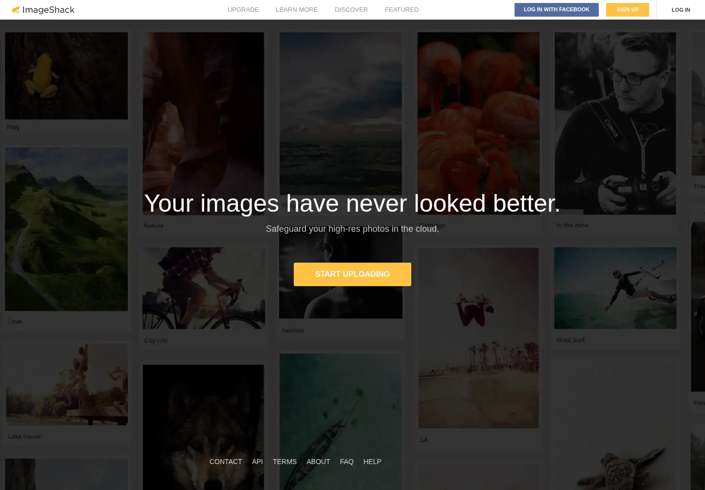Screenshot of imageshack.com