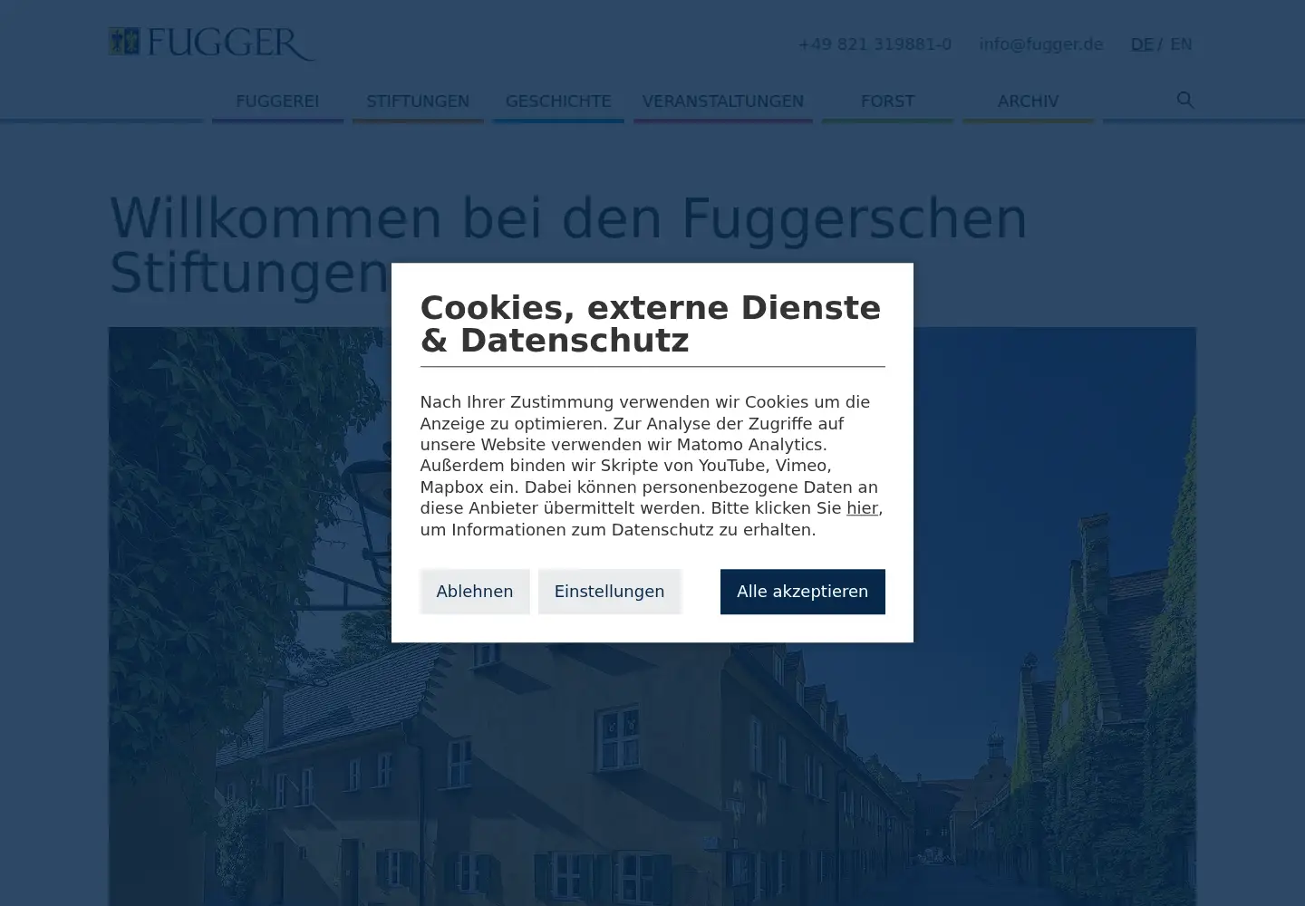 Screenshot of fugger.de