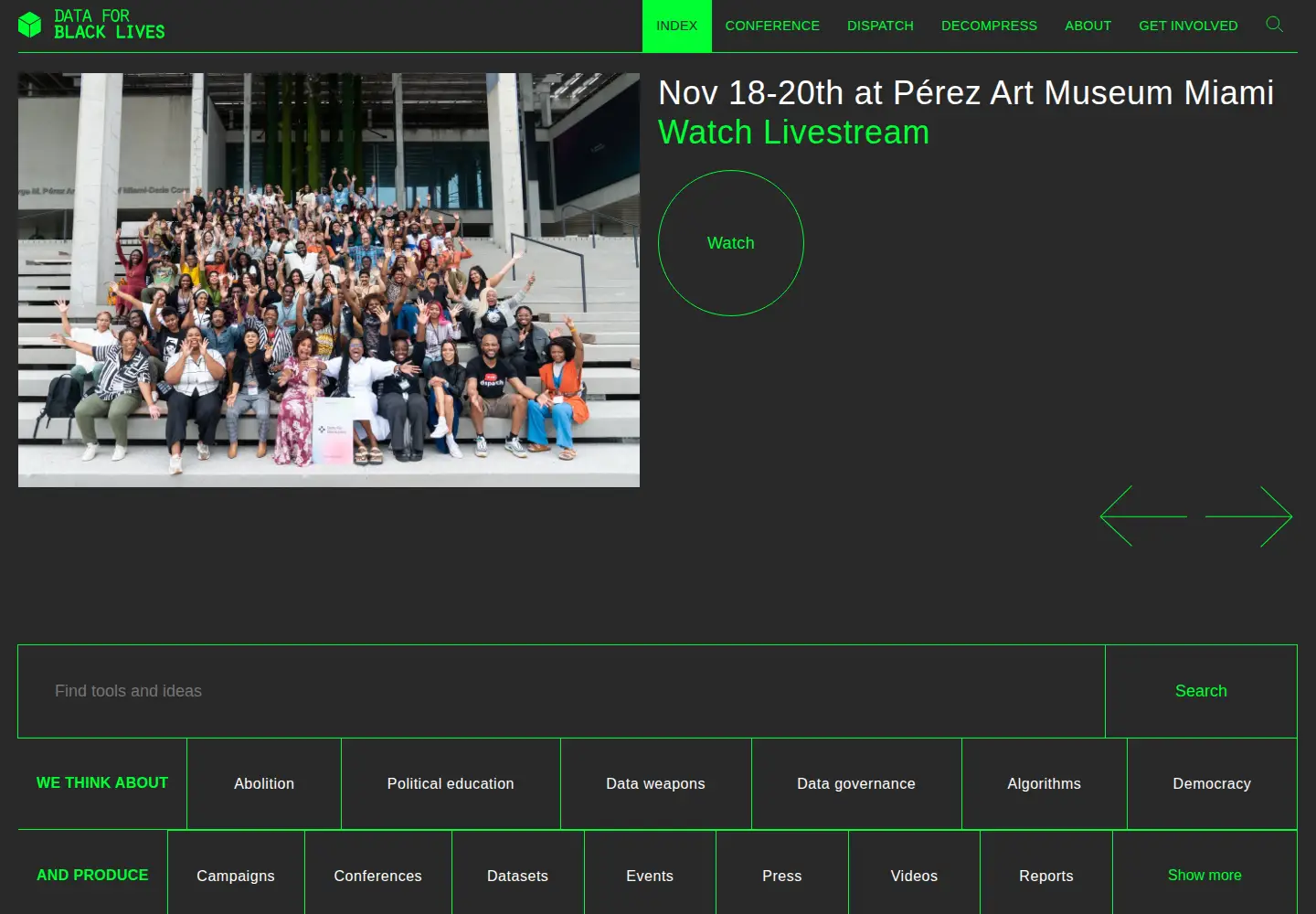 Screenshot of d4bl.org