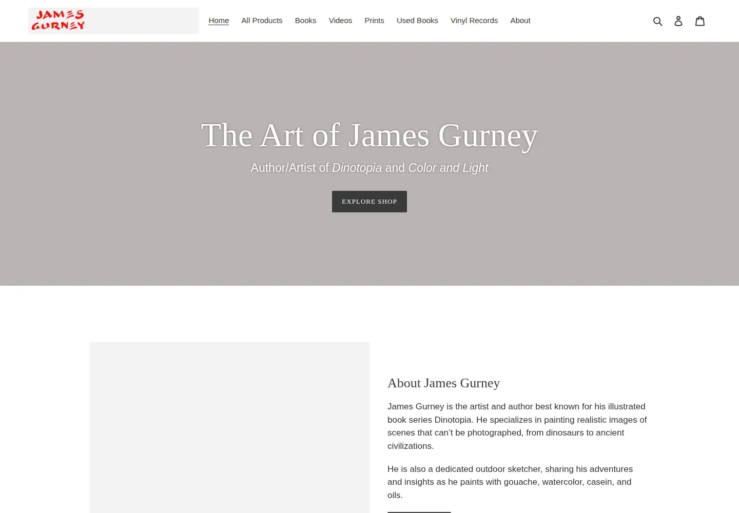 Screenshot of jamesgurney.com