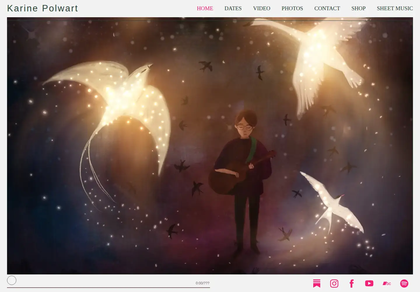 Captured homepage of karinepolwart.com in the current scan