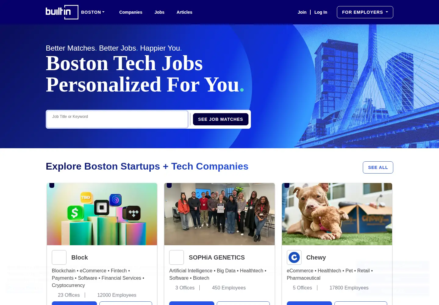 Captured homepage of builtinboston.com in the current scan