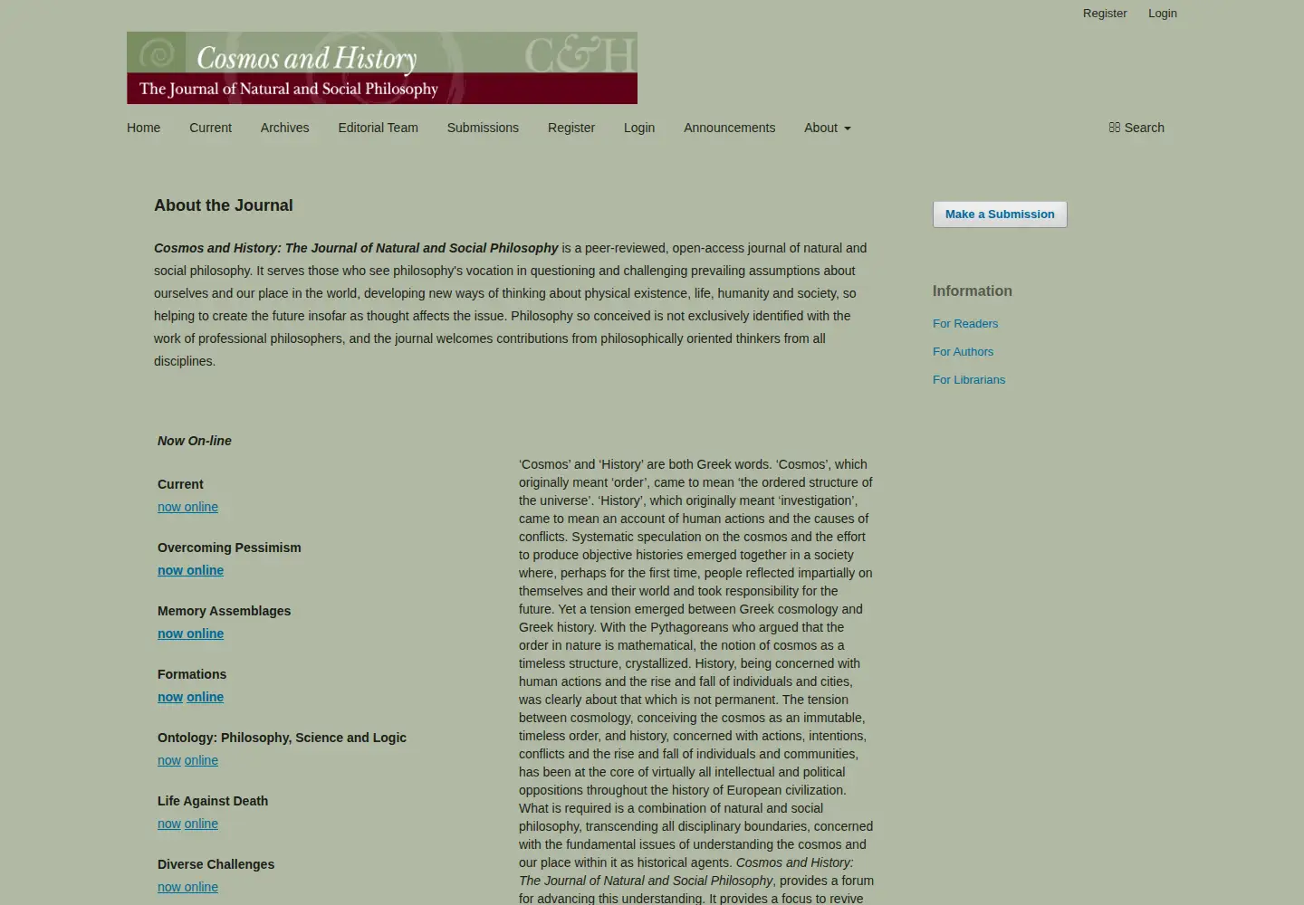 Screenshot of cosmosandhistory.org