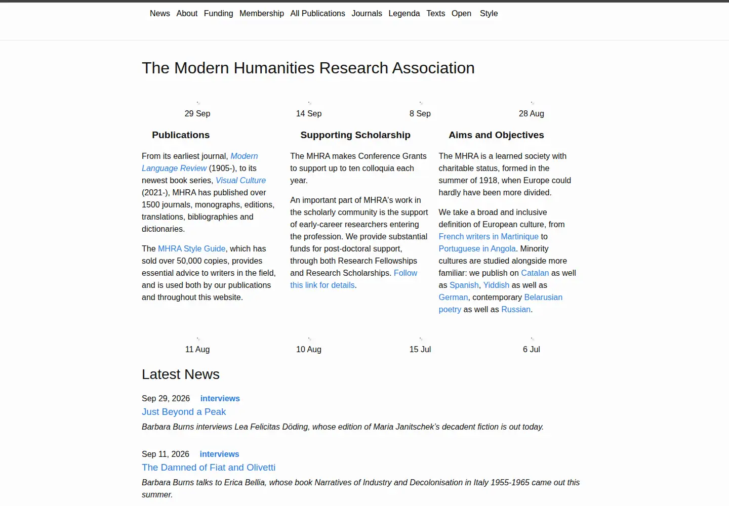 Screenshot of mhra.org.uk