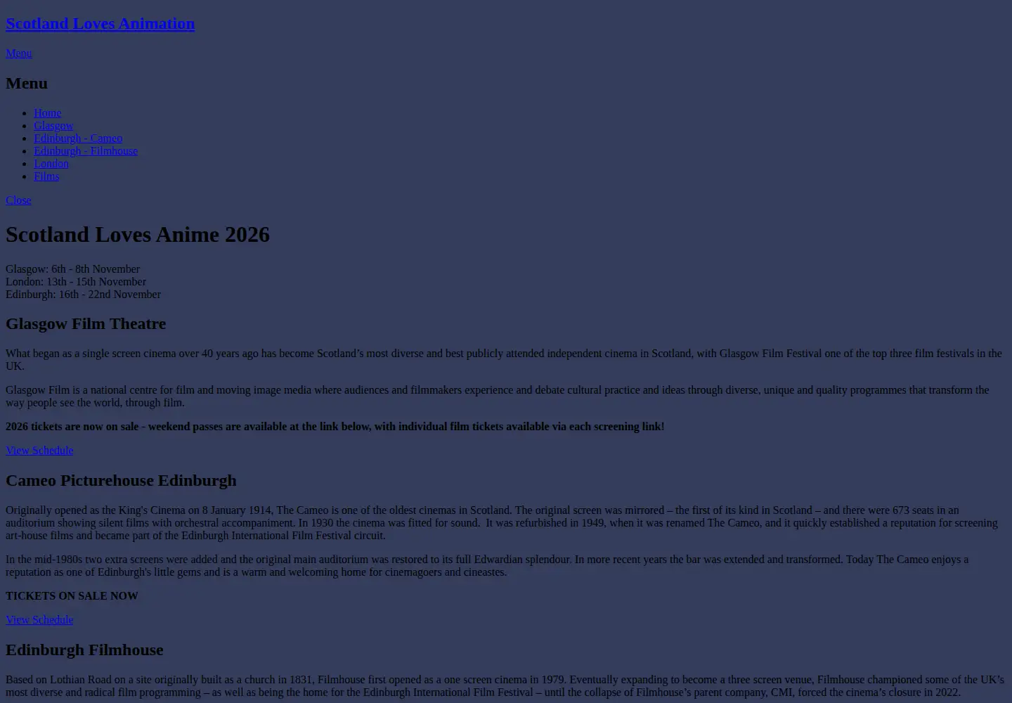 Screenshot of lovesanimation.com