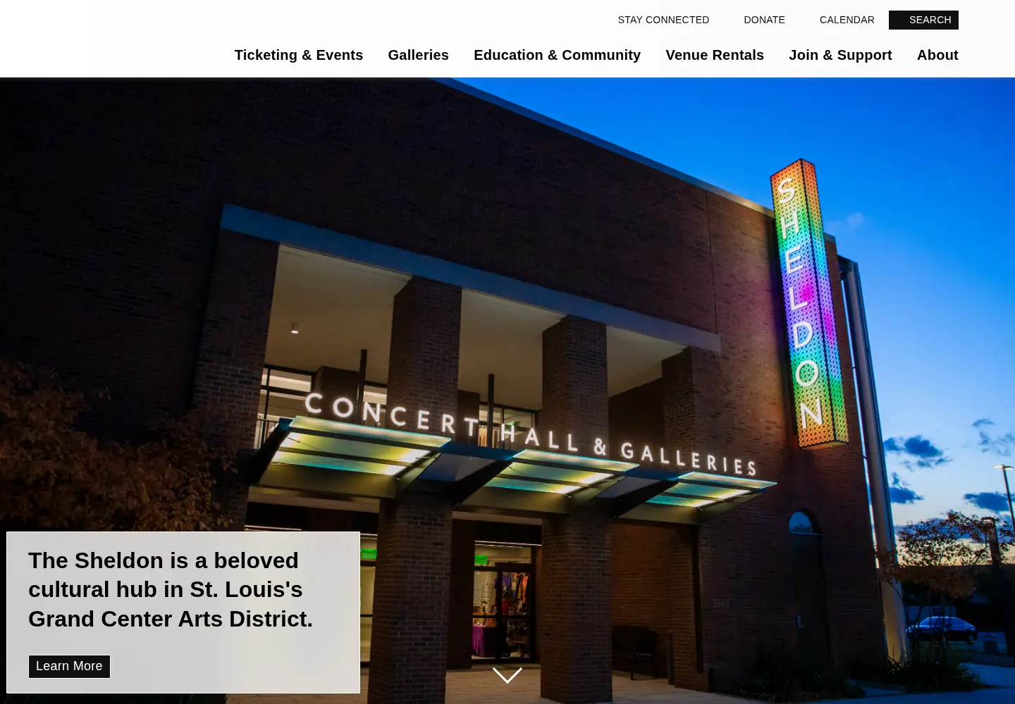 Captured homepage of thesheldon.org in the current scan