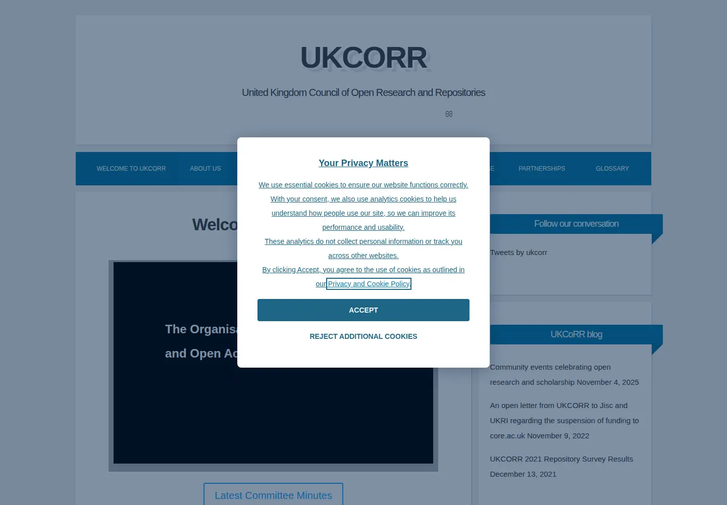 Screenshot of ukcorr.org
