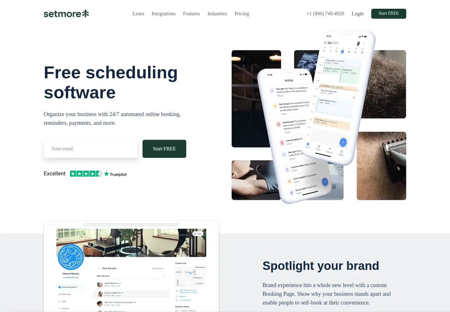 Screenshot of setmore.com