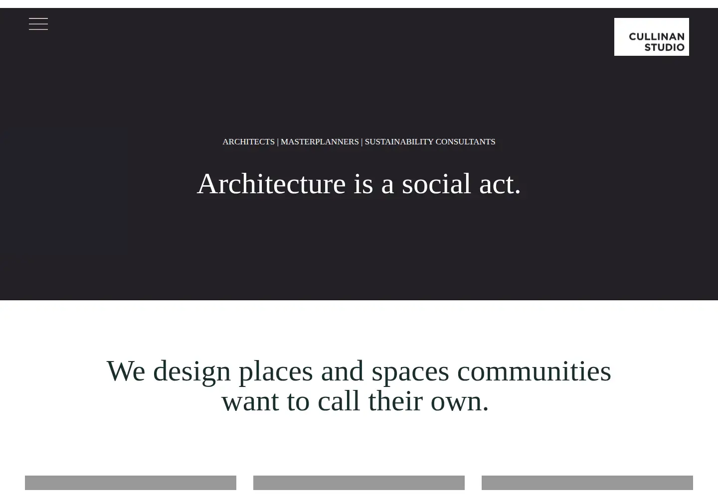 Captured homepage of cullinanstudio.com in the current scan
