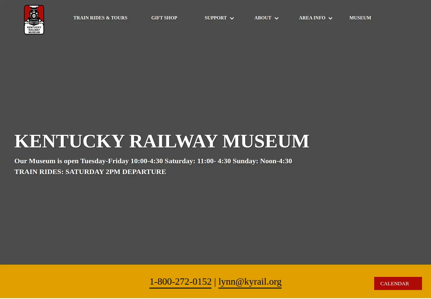 Captured homepage of kyrail.org in the current scan