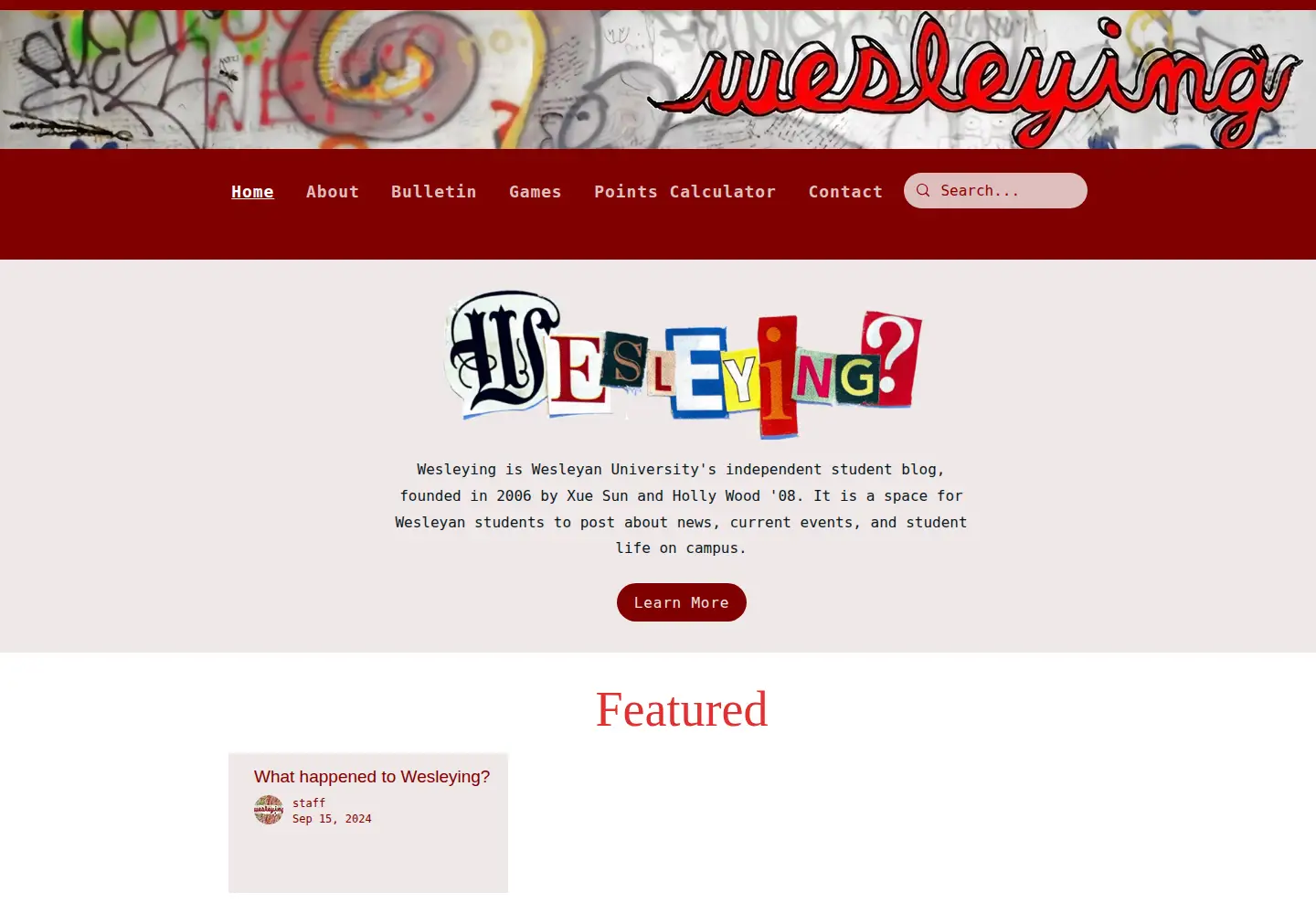 Screenshot of wesleying.org