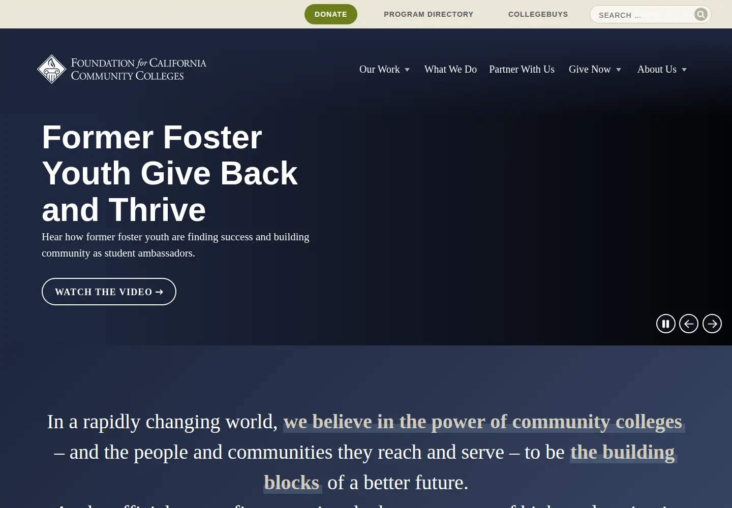 Screenshot of foundationccc.org