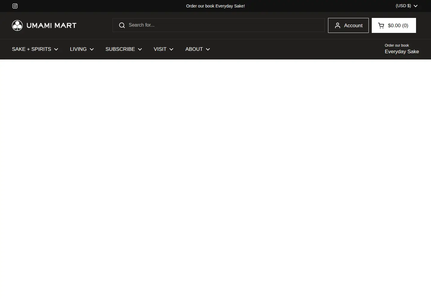 Screenshot of umamimart.com