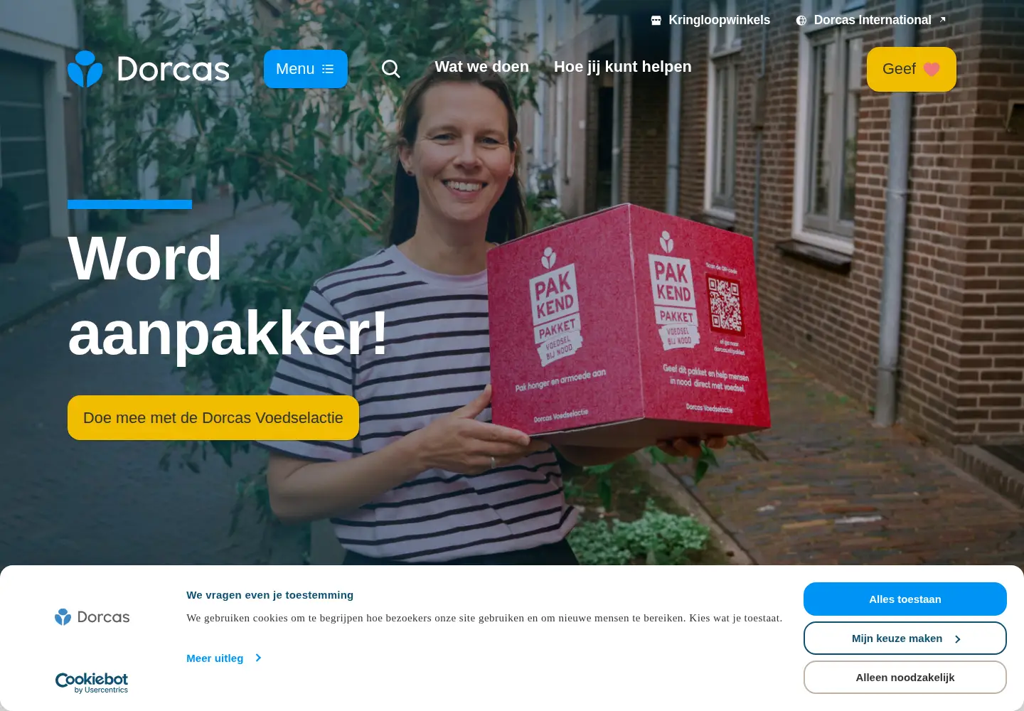 Screenshot of dorcas.nl